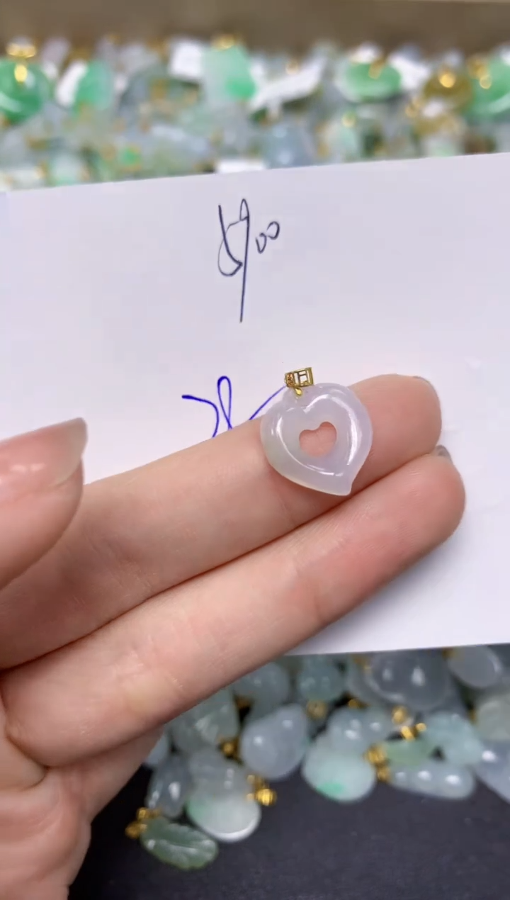 【闪购商品】翡翠颈饰18K金镶嵌天然翡翠A货