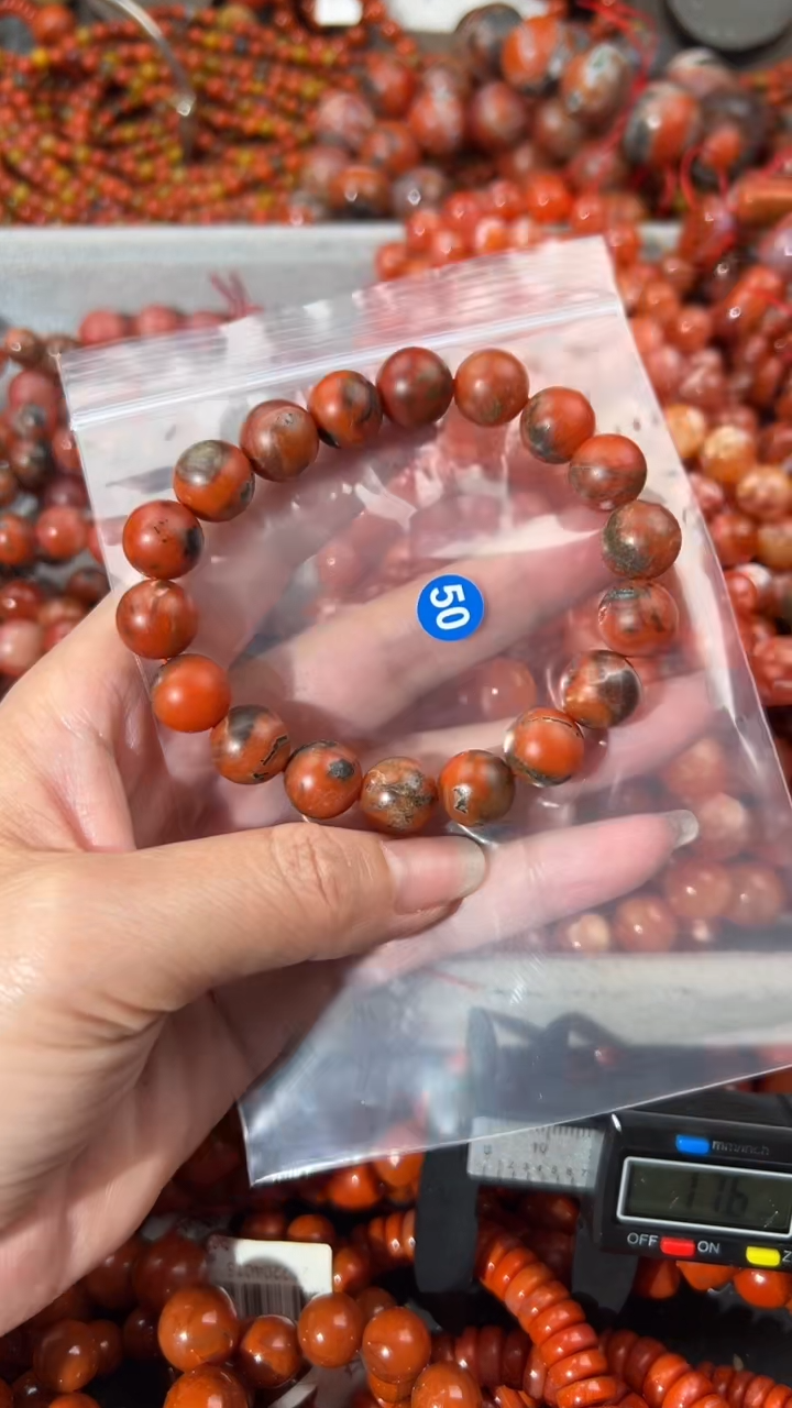 南红玛瑙未镶嵌手串11+