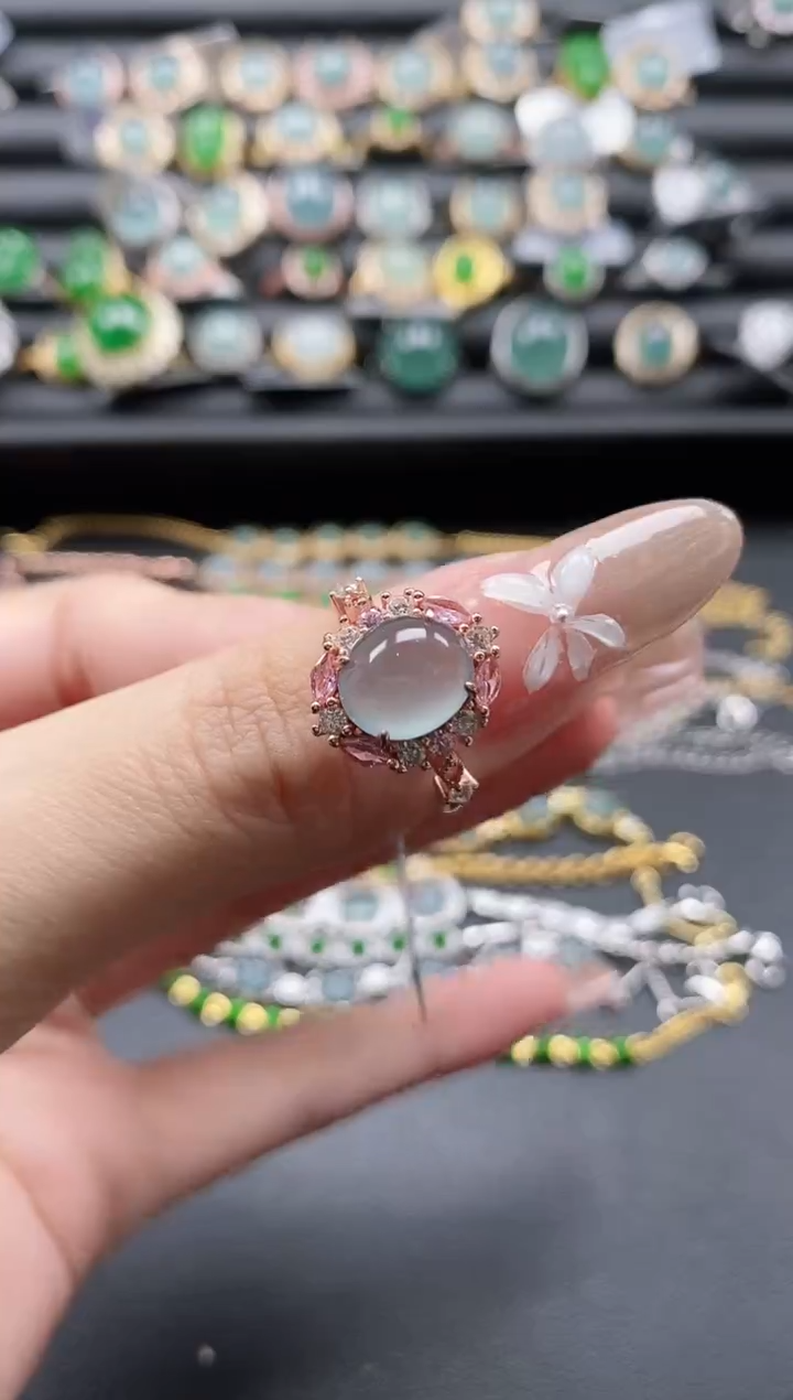 【闪购商品】翡翠戒指银S925镶嵌15151