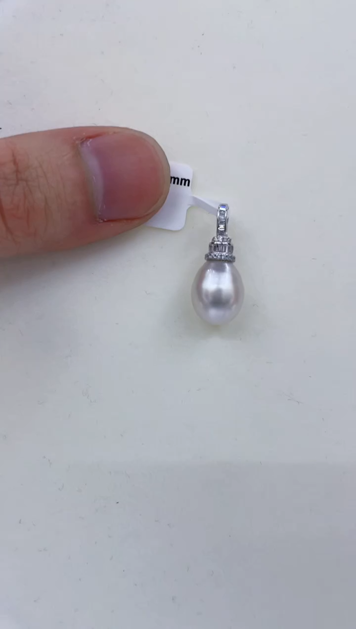 颈饰银S925镶嵌海水珍珠   