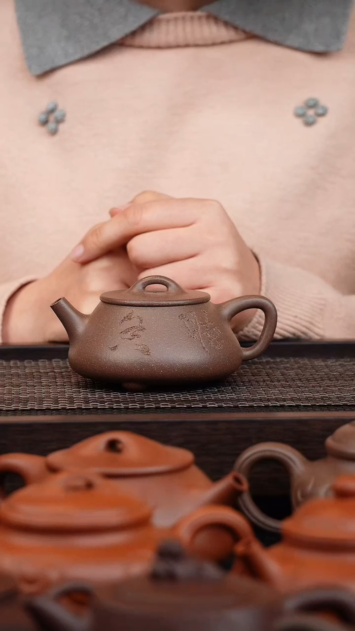 【闪购商品】紫砂茶壶微瑕平盖石瓢180cc