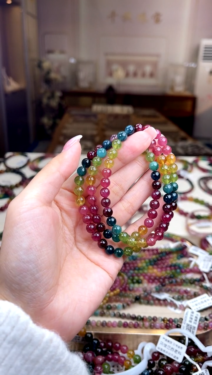 【闪购商品】碧玺/未镶嵌6mm+碧玺多圈多样性发货