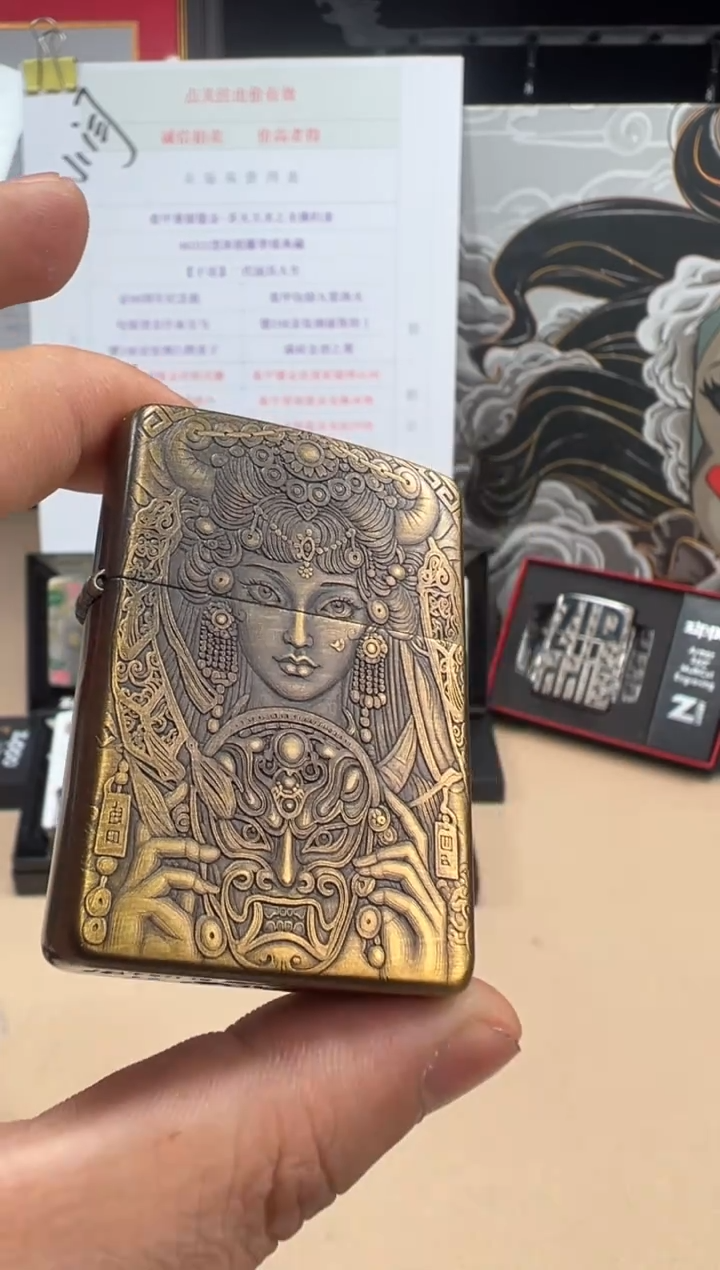 铜扎基拉姆-3D浮雕-盔甲黄铜做旧