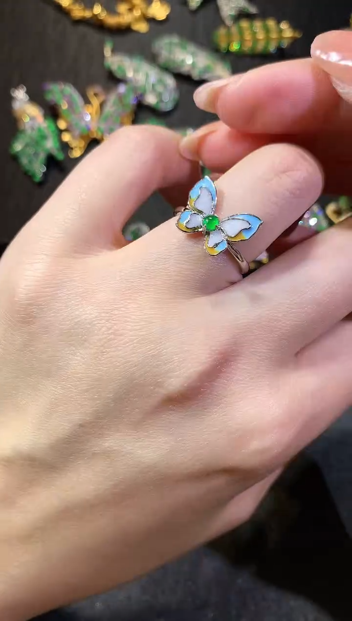 【闪购商品】翡翠戒指银S925镶嵌154戒指（多样性发货一件