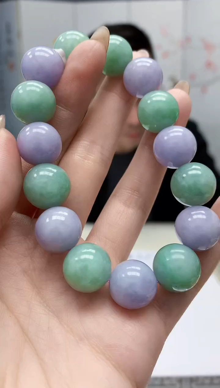 【闪购商品】定制翡翠未镶嵌5152jw-毛货手串87