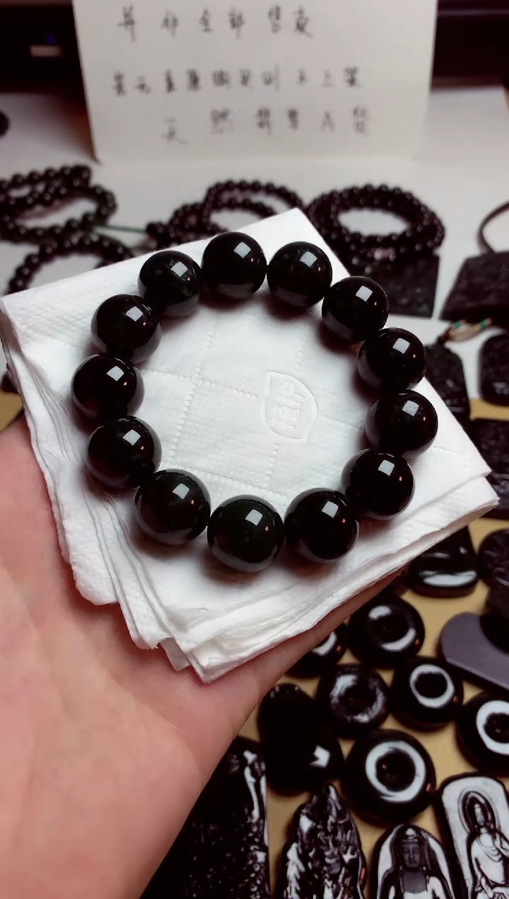 【闪购商品】翡翠颈饰未镶嵌天然翡翠墨翠A货买断不退不换