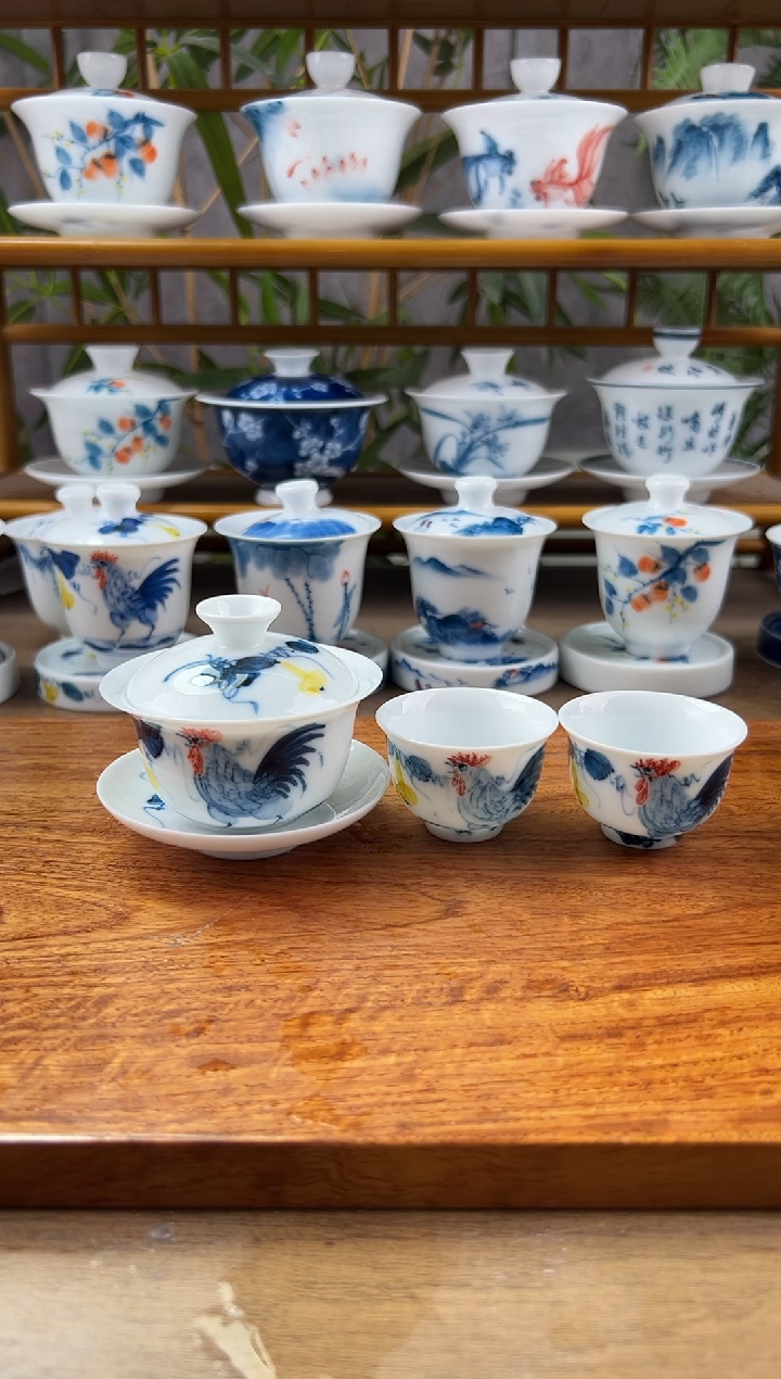 【闪购商品】微瑕葫芦公鸡2.8盖碗加2个小美人杯