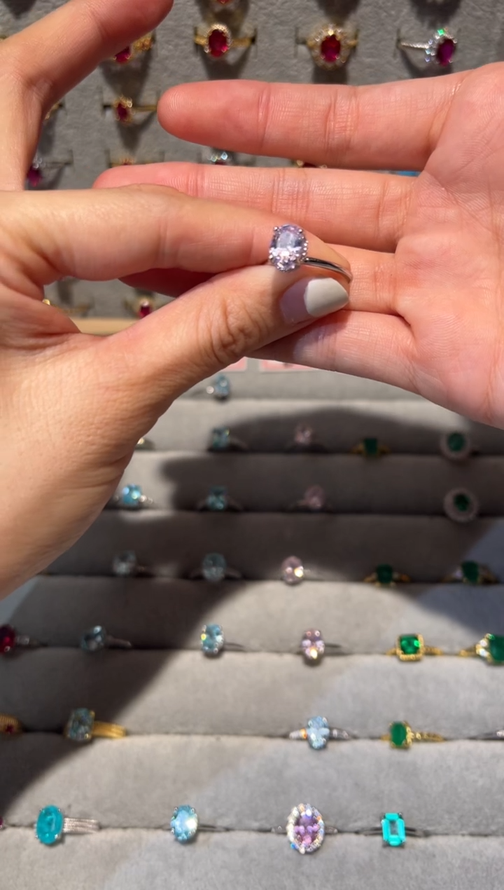 【闪购商品】长石戒指银S925镶嵌541352