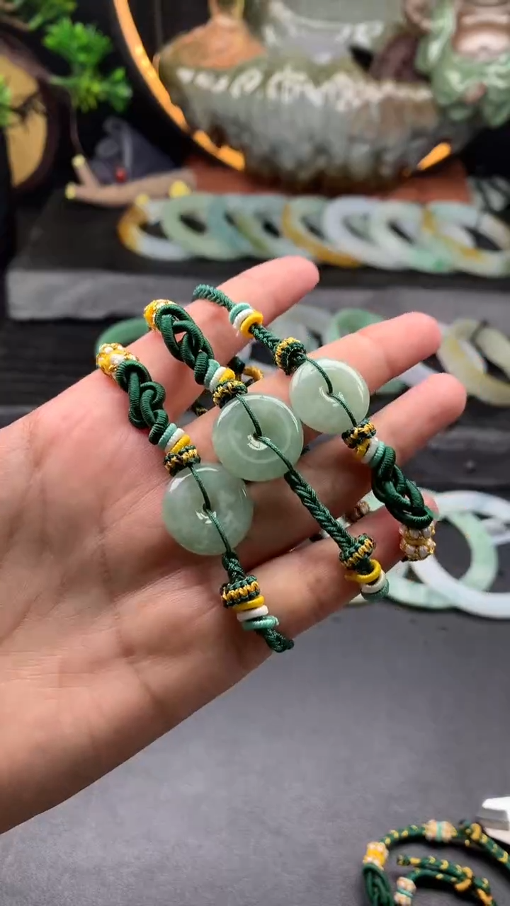 未镶嵌手绳翡翠平安扣手绳