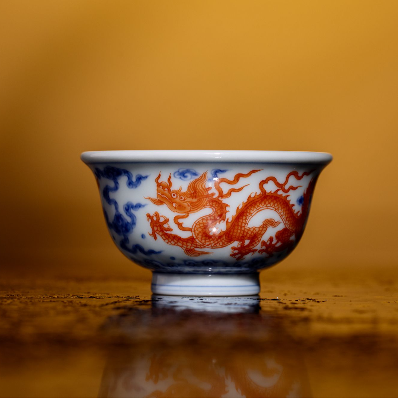 【小麦周年庆专属】源明青忆矾红龙压手杯 