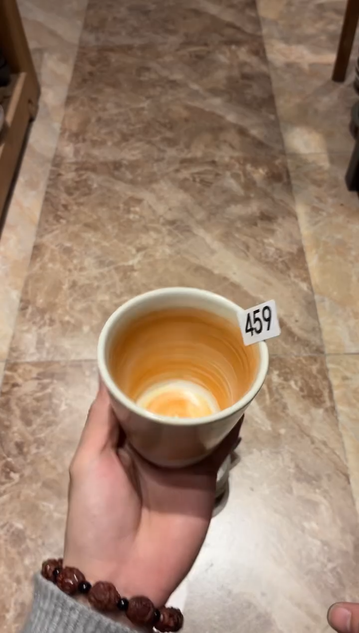 瓷片s****鱼459  手刷志野水杯（2个哦）