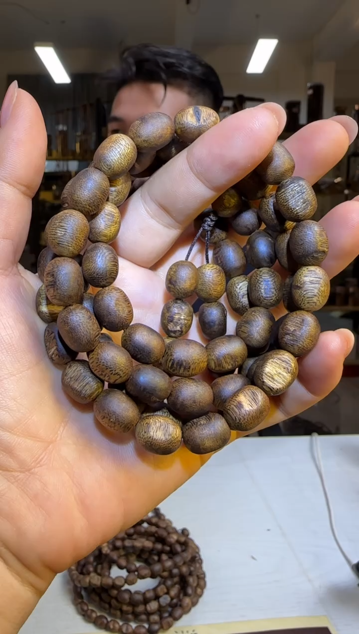 沉香手串99沉香港纯天然虎斑棋留疤长串30g+多样性发1