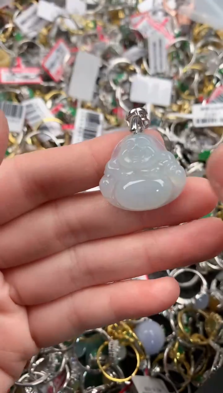 银S925镶嵌戒指翡翠10   7