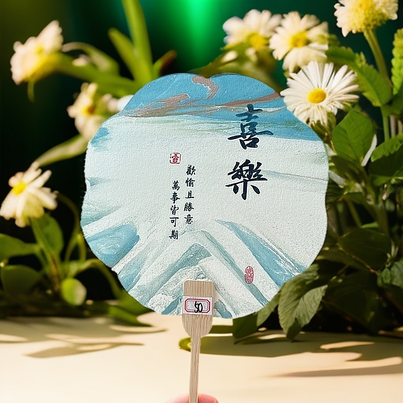 【抢拍福利】漆扇直播间现场制作带字非遗漆扇天然大漆制作