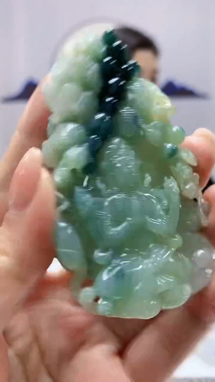 【闪购商品】定制翡翠未镶嵌4829ms-毛货挂件观音199