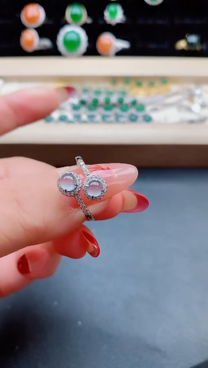 【闪购商品】翡翠戒指银S925镶嵌5080550