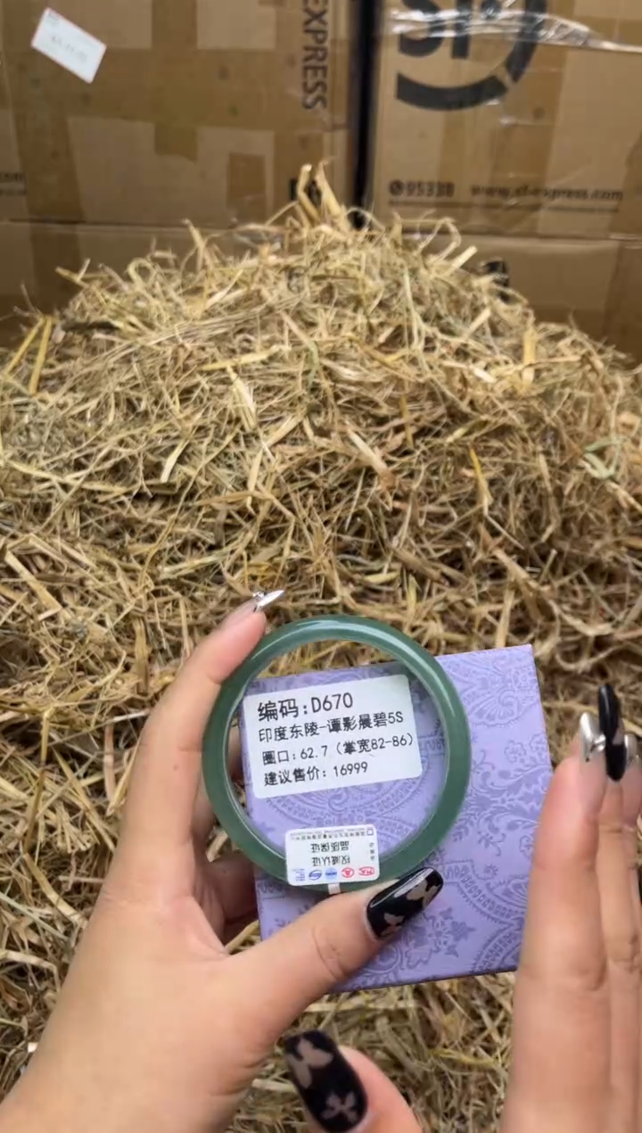 未镶嵌手镯石英质玉D670-62.7