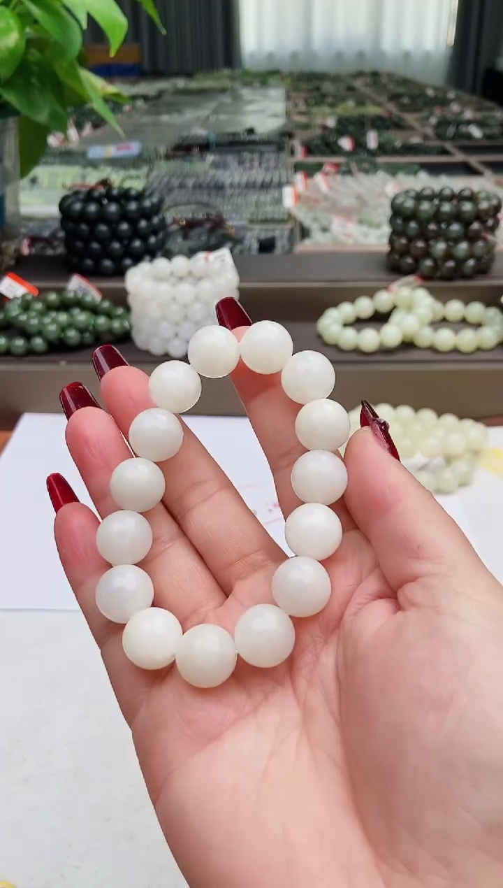 【闪购商品】和田玉手串未镶嵌纯天然和田玉新疆95于阗14