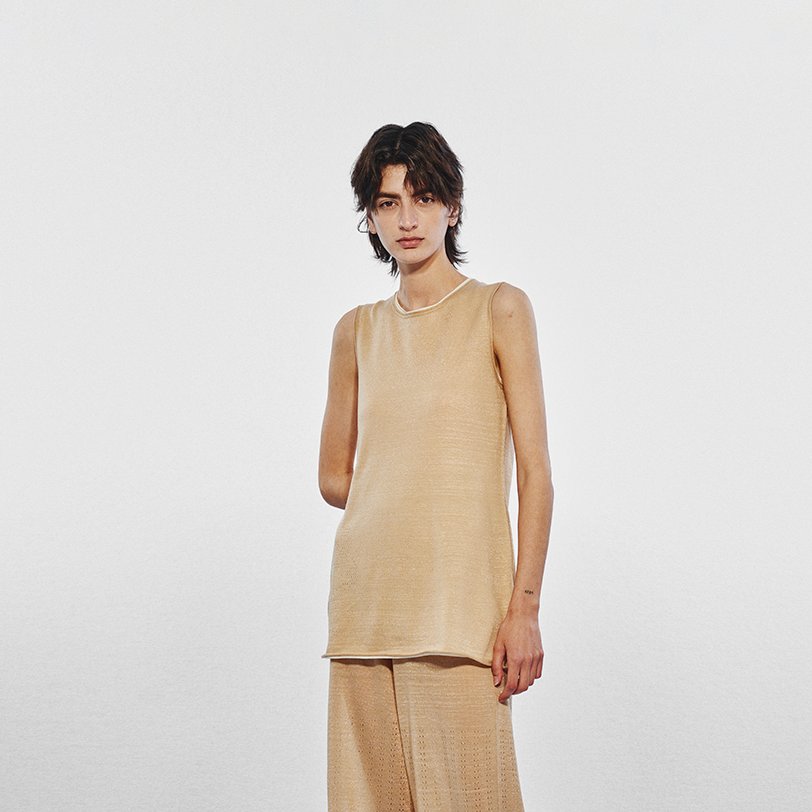 SWAYING/KINT 设计师品牌 25早秋新品 无缝长版羊毛背心 SOLSOL