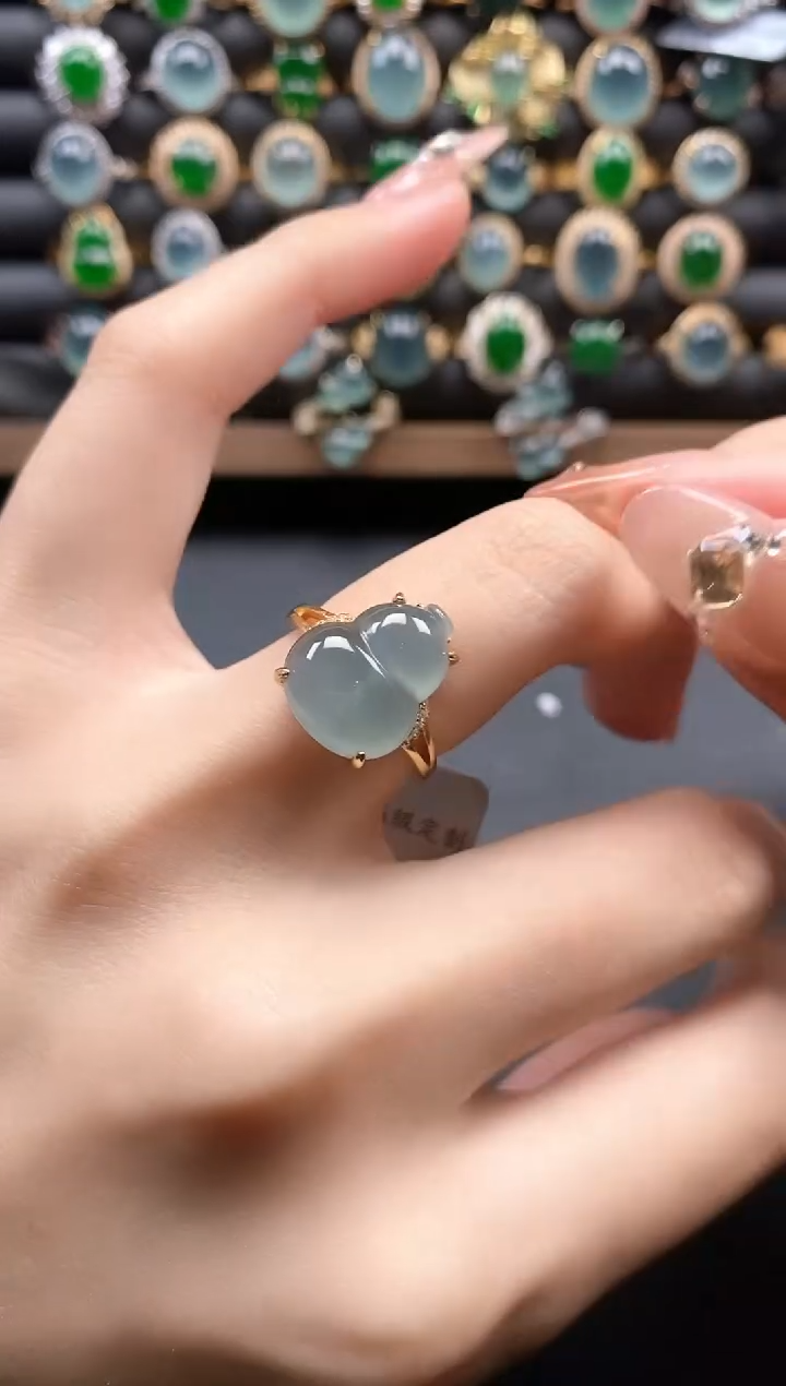 银S925镶嵌戒指翡翠5111