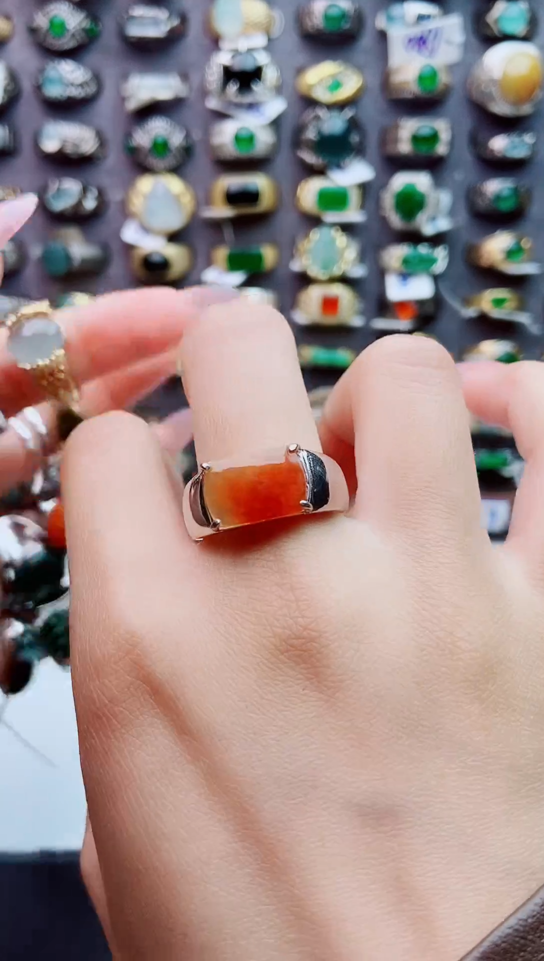 未镶嵌戒指翡翠天然翡翠男戒