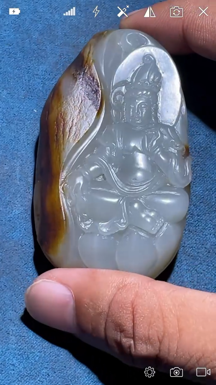 未镶嵌和田玉把件YX   观音