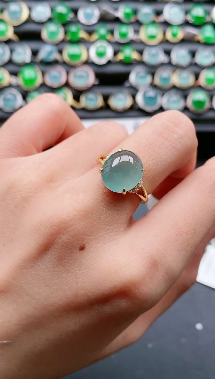 【闪购商品】翡翠戒指银S925镶嵌111111111