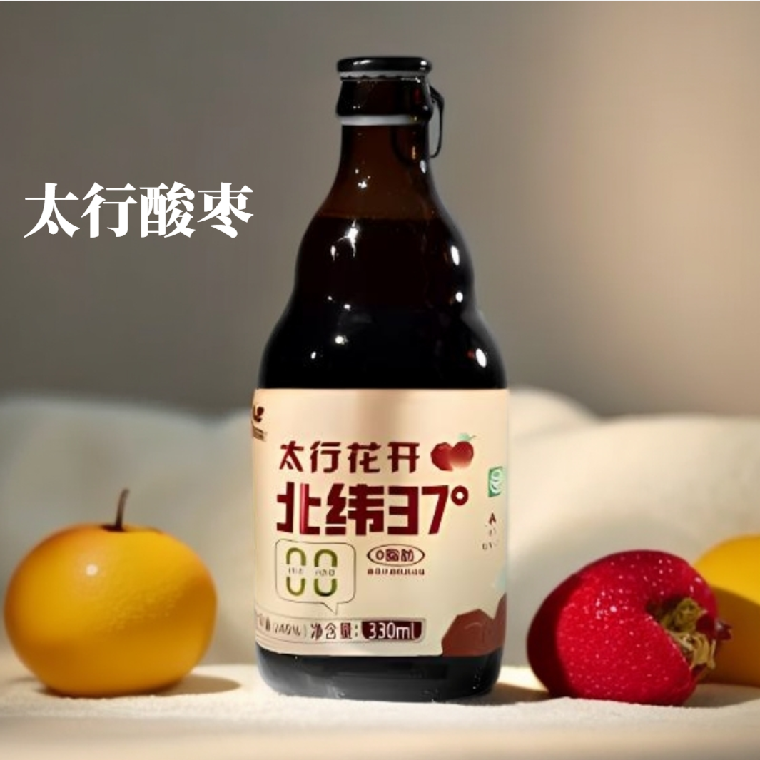 0添加玻璃瓶酸枣汁解油腻解辛辣夏日必备健康饮品邢台特产