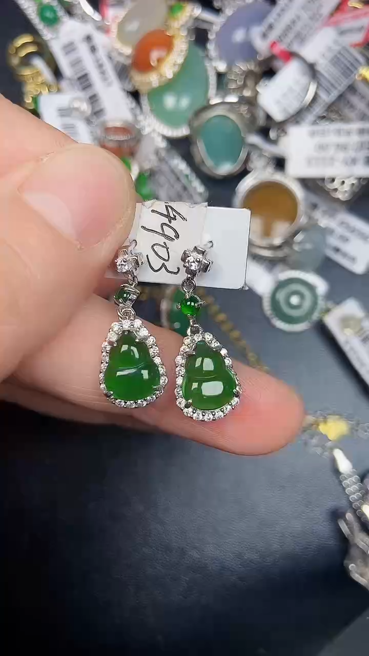 银S925镶嵌戒指翡翠2280