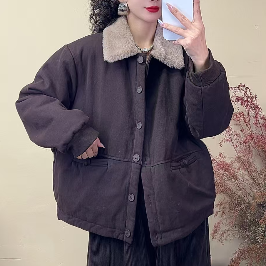 18558新款冬季加厚百搭时尚显瘦棉服