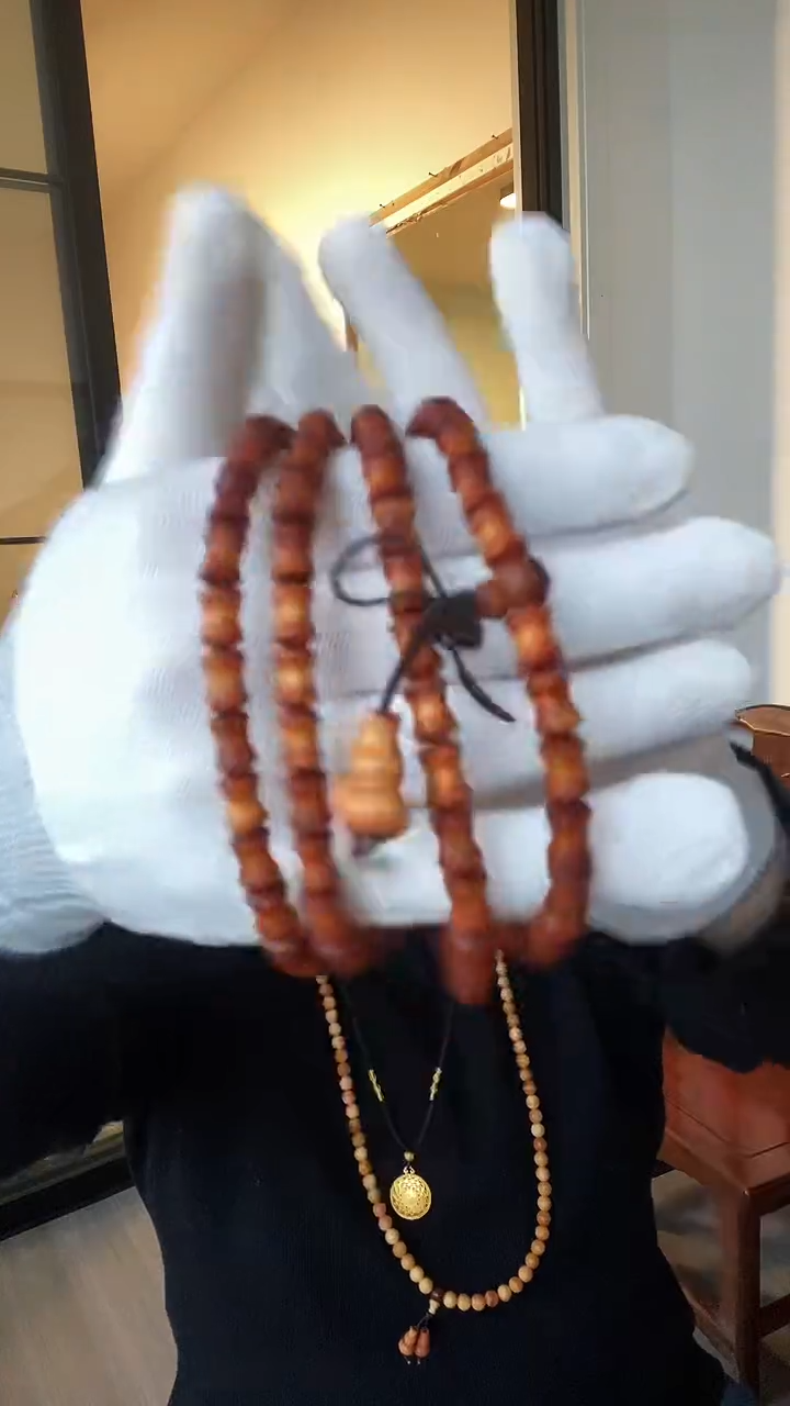 木质崖柏竹节型长手串长链