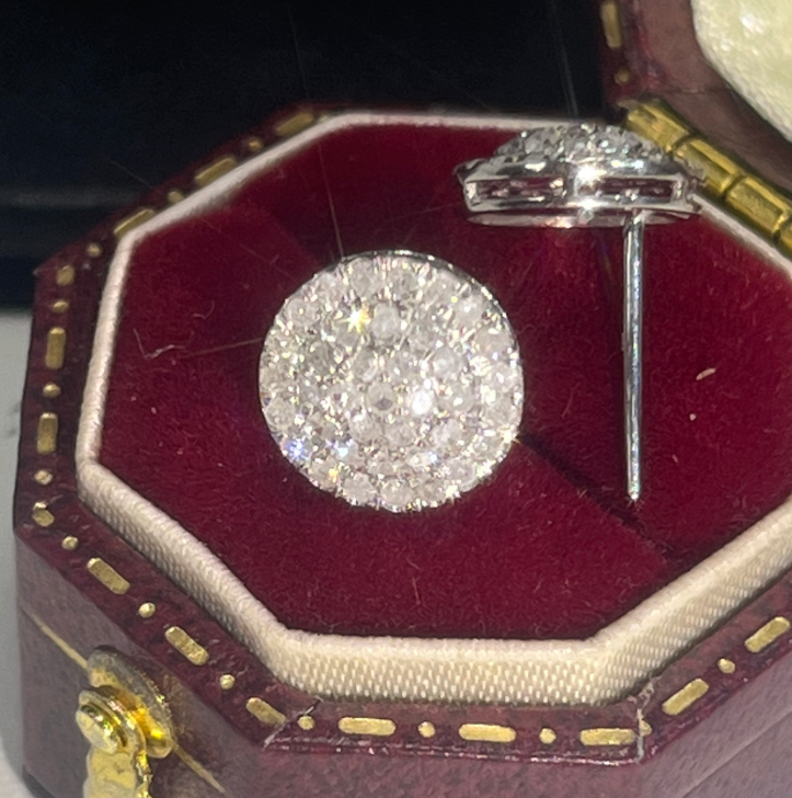 【VC珠宝】18k  鸽子蛋耳钉  ZSES00126