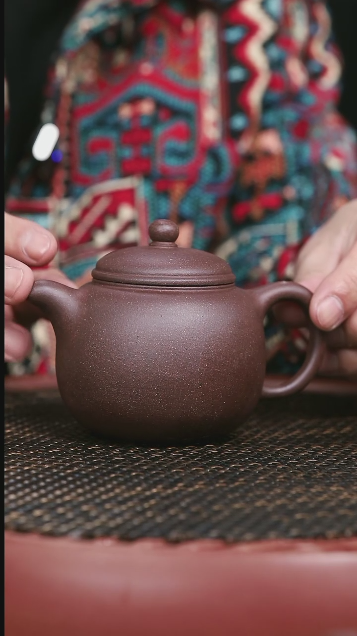 【闪购商品】紫砂茶壶匏樽壶280cc高砂老紫泥3号