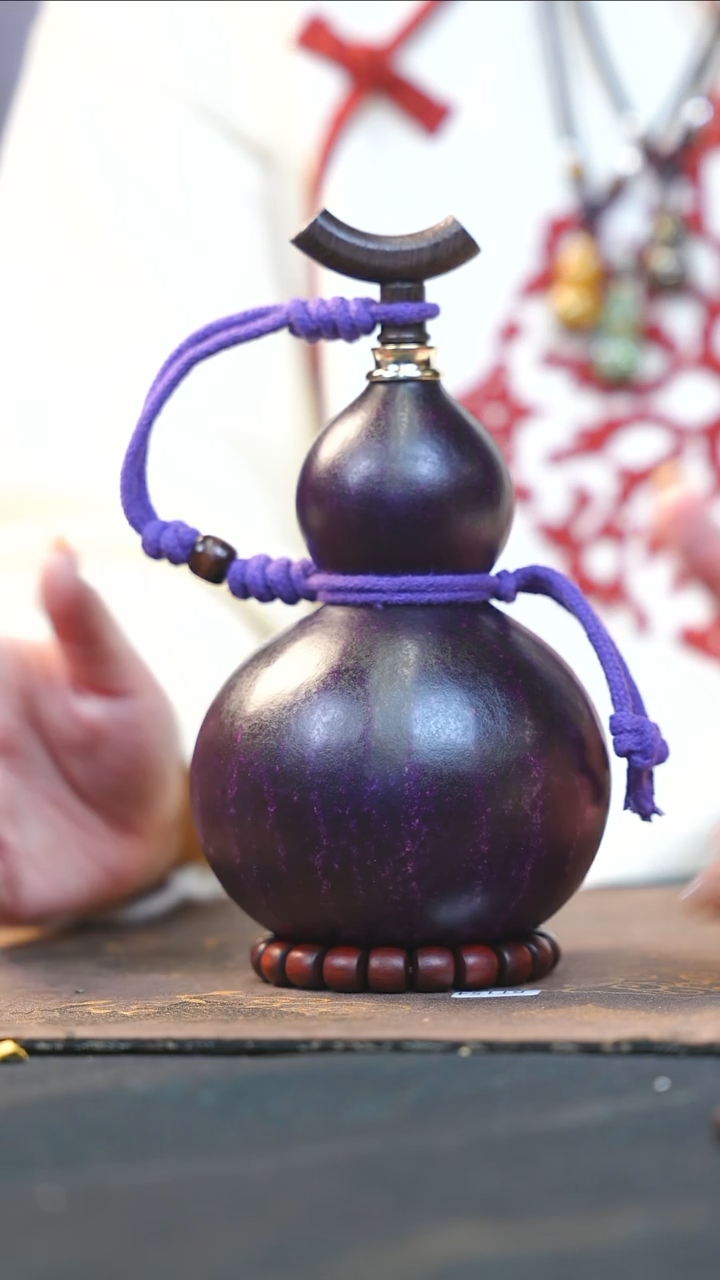 【闪购商品】RT182大漆酒葫芦不包手串及旋转底座