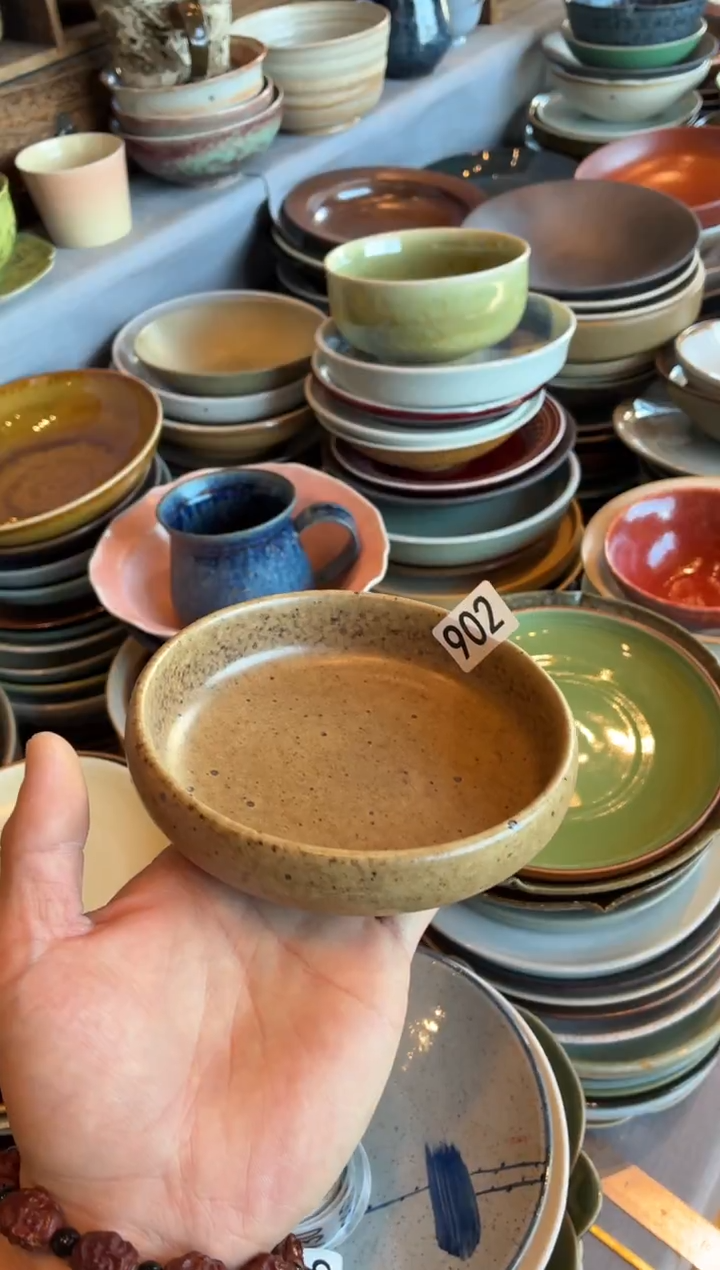 瓷片A**n902鹧鸪斑小碟1个