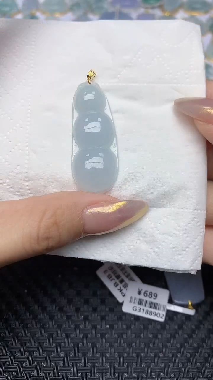 【闪购商品】翡翠颈饰18K金镶嵌天然翡翠a货