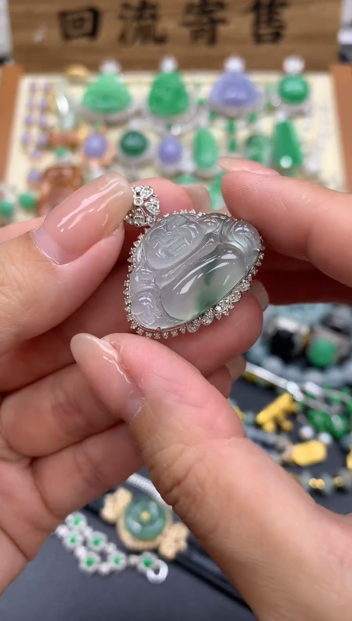 【闪购商品】翡翠颈饰18K金镶嵌334-中国好珍宝