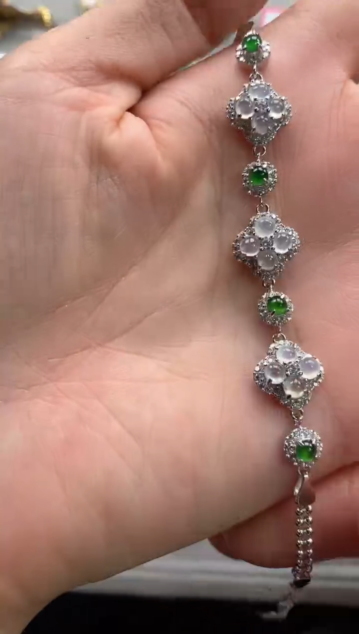 【闪购商品】翡翠戒指银S925镶嵌22222     0