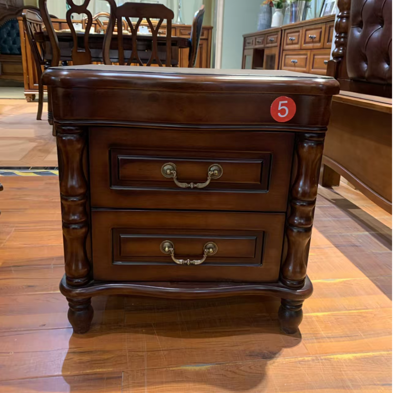 臻品世家美式床头柜客厅玄关六斗柜雕花抽屉柜家用轻奢复古简约