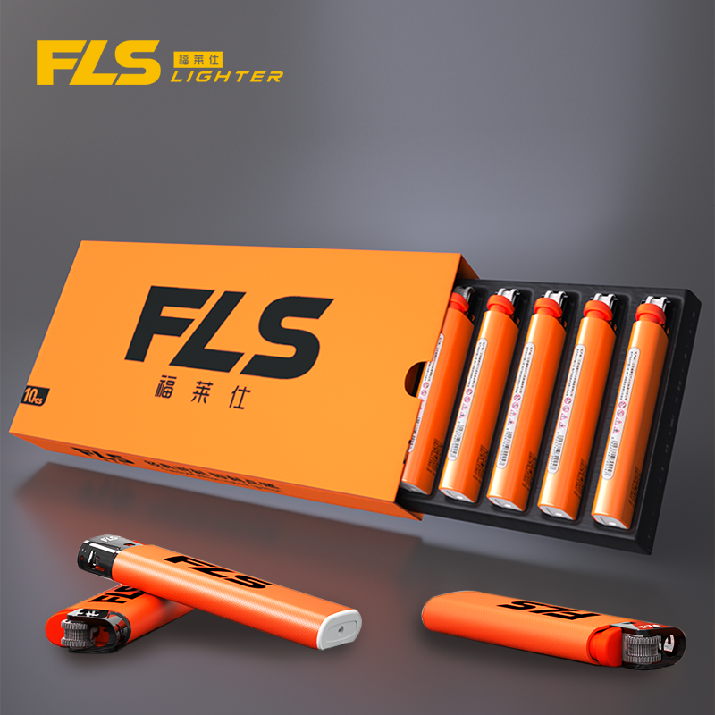 FLS/福莱仕F1爱马仕橙一次性明火免调节恒流阀防爆复古砂轮打火机