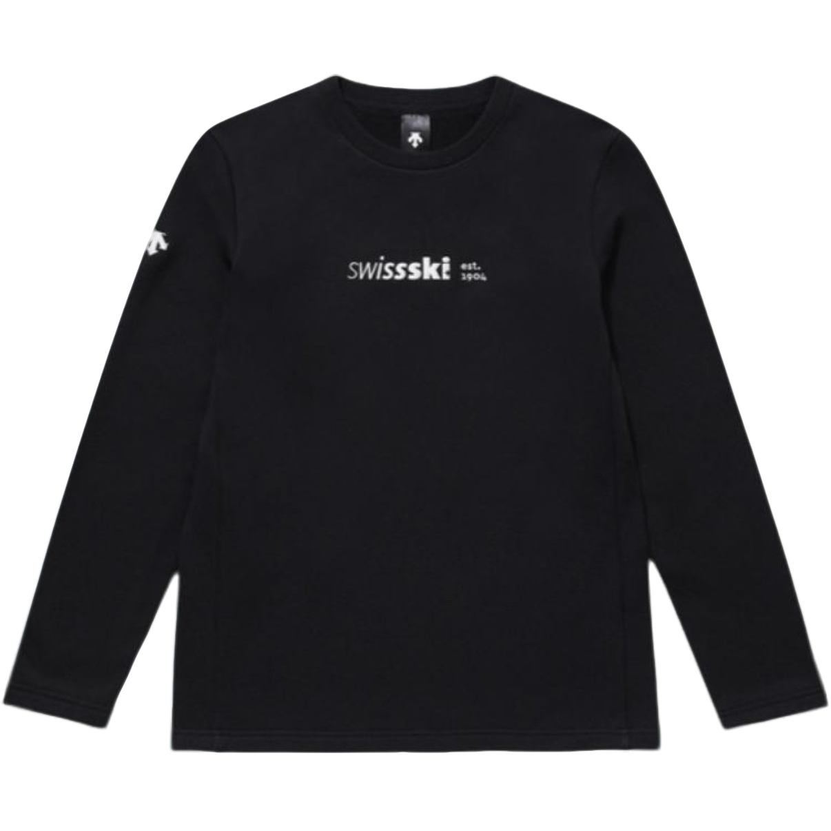  DESCENTE/迪桑特圆领25年秋冬瑞士联名加绒刺绣标打底衫STL91