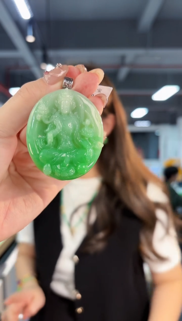 【闪购商品】翡翠颈饰18K金镶嵌缅料A货/支持复检/一件