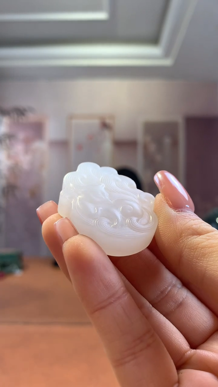 【闪购商品】和田玉挂件未镶嵌白玉九尾狐