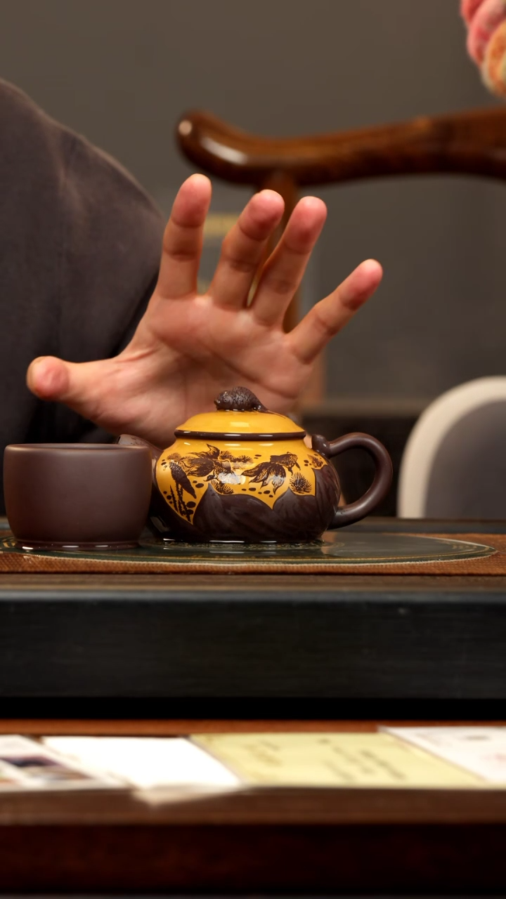 【闪购商品】紫砂茶壶ZCP 黑墩头 鸿运当头 240cc