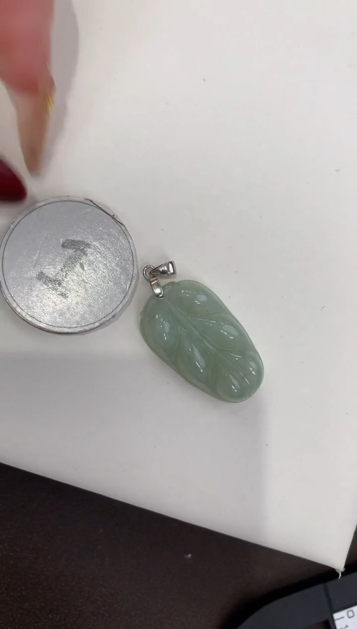 颈饰银S925镶嵌翡翠天然缅甸a货翡翠