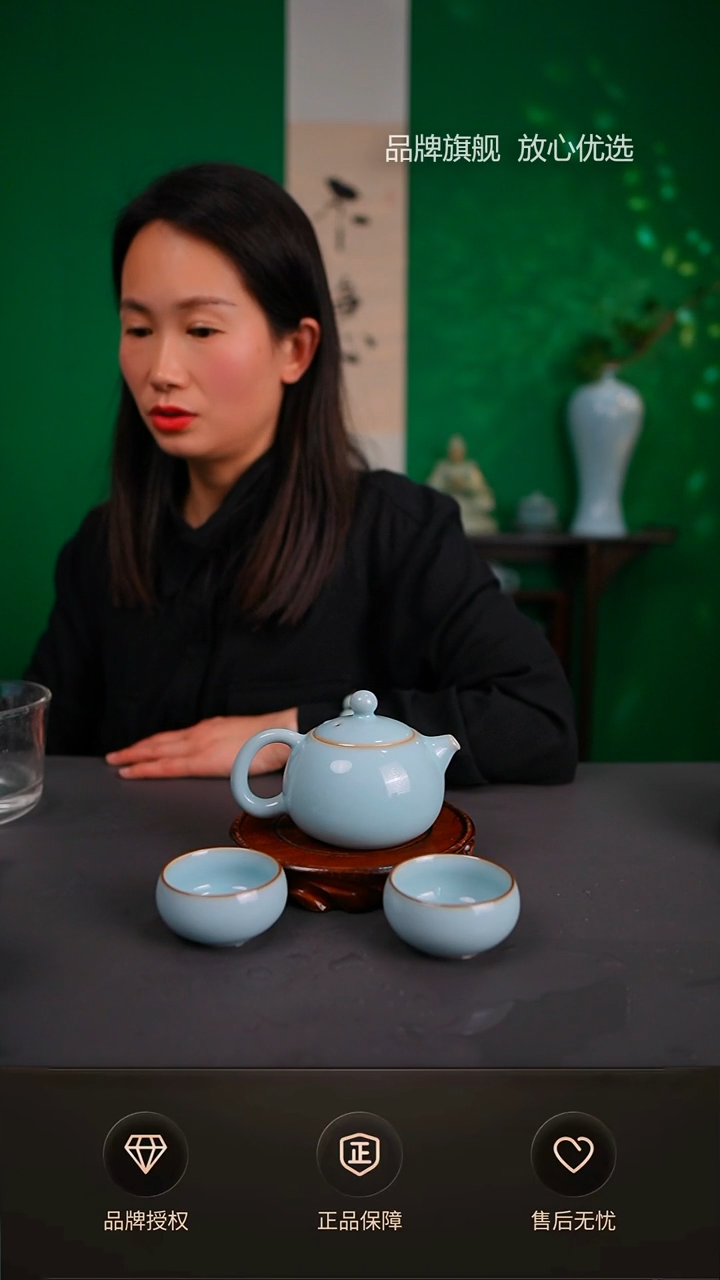 【闪购商品】一级天青新品 西施壶 一壶两杯