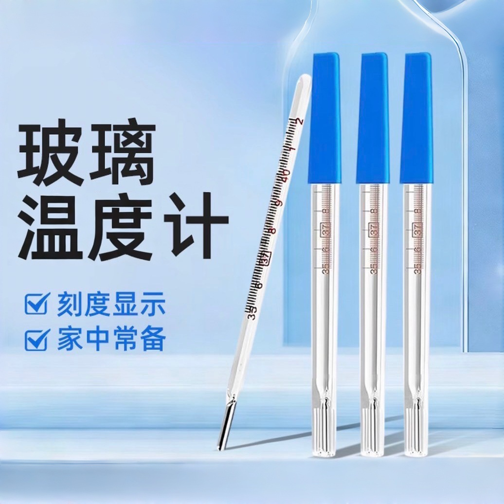 【加厚小号款】家用温度测量计精准测温大刻度玻璃水银温度计DLQX 2