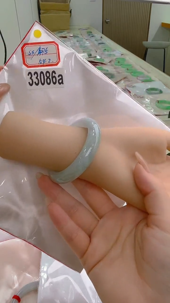 翡翠手镯未镶嵌天然a货缅甸翡翠手镯54