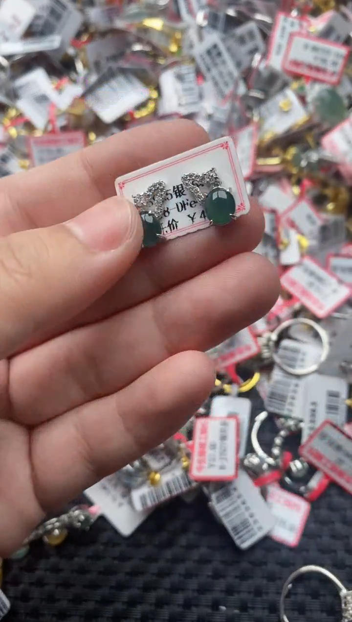 【闪购商品】翡翠戒指银S925镶嵌44444---4