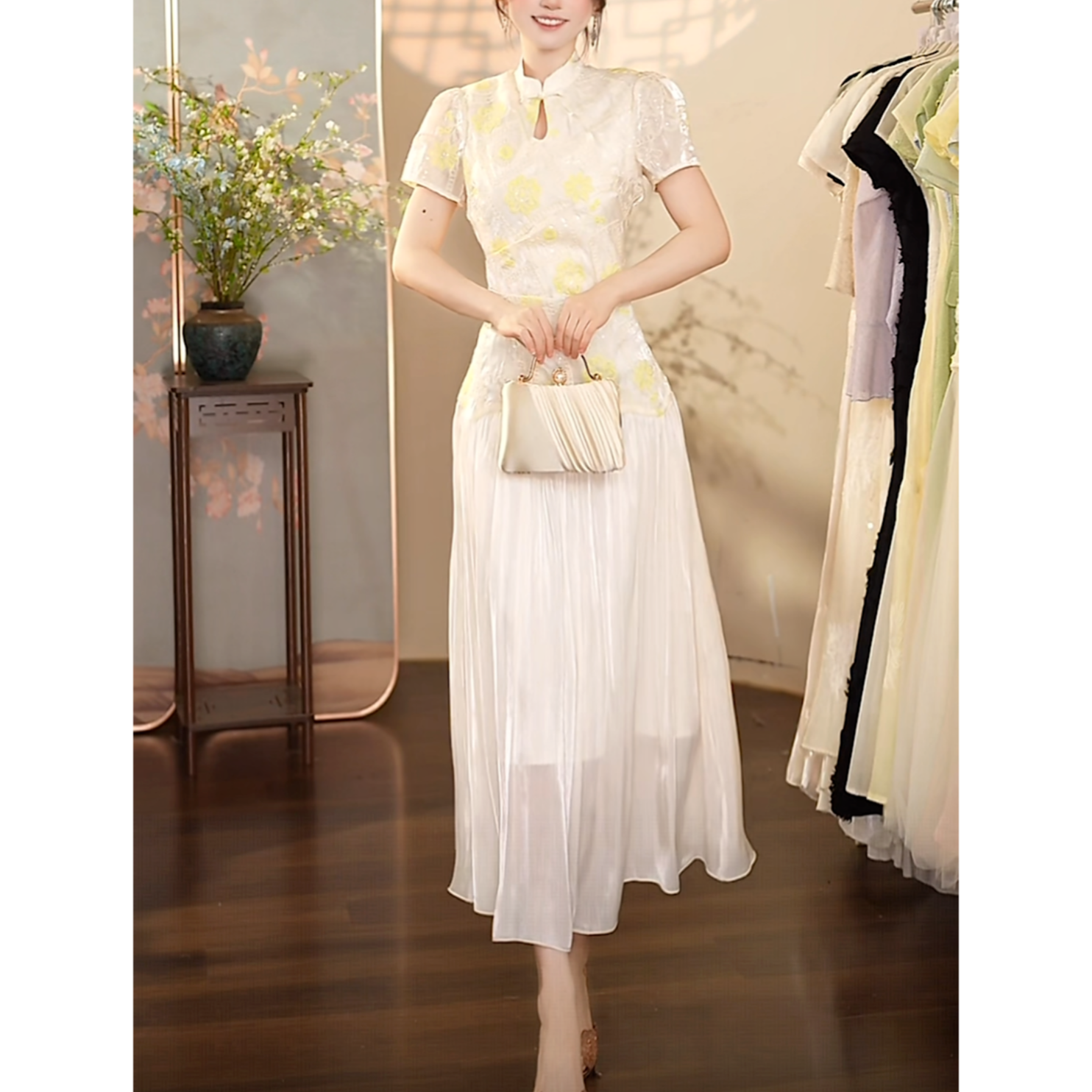 熹熹定制-1558（浮云织梦）连衣裙Q7731